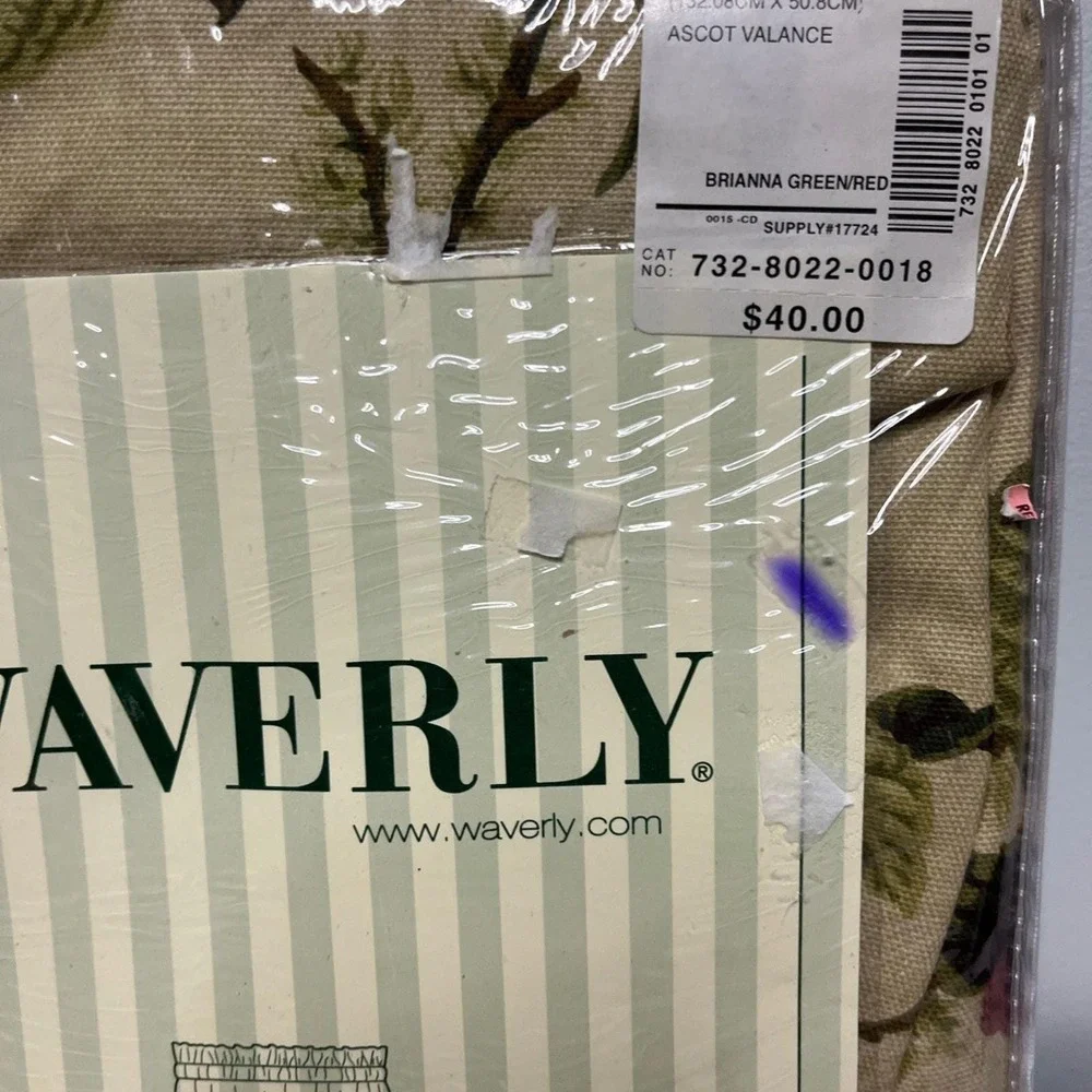 Waverly Window Valance Brianna Ascot Tassel Cottagecore 52x20 New